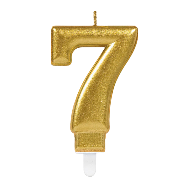Candle Number 7  Gold